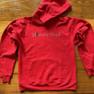 HISTORY NERD® Pullover sweatshirt with Ben Franklin - Charcoal grey and Deep red color