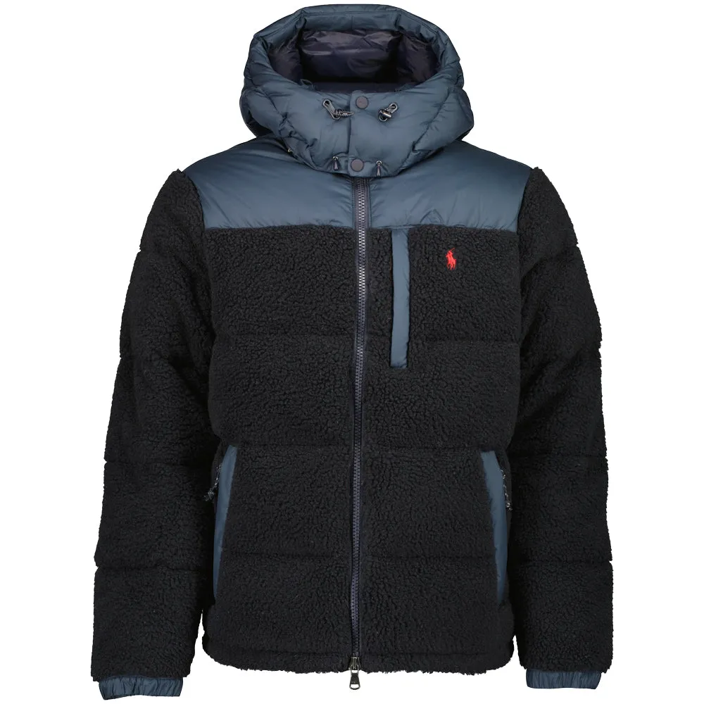 Hooded Fleece Down Jacket