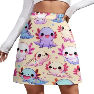 Horror Skull Red Hands Double Layer Stretchy Bodycon Short Mini Skirt Slim Fit Pencil Elastic Waistband