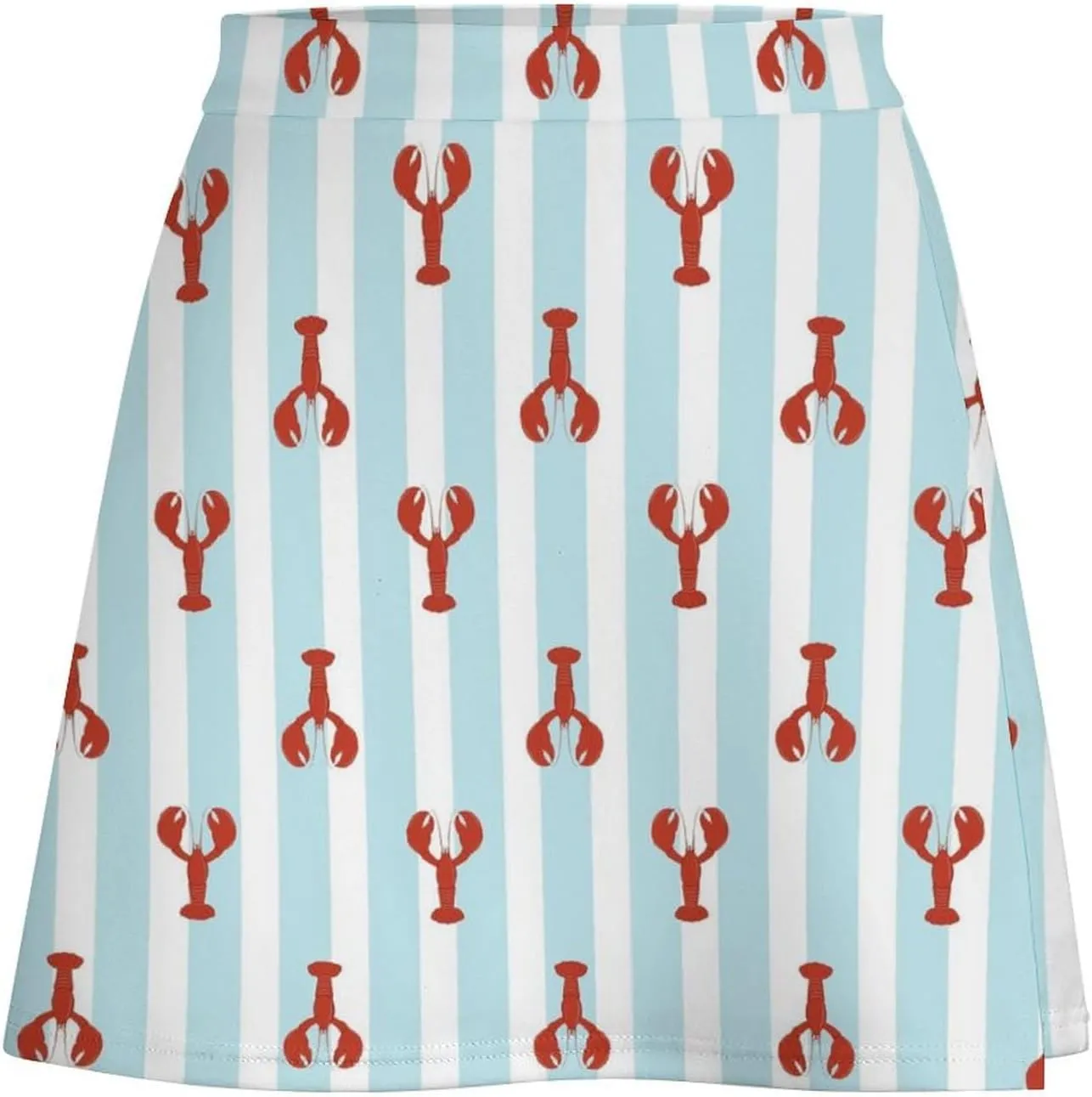 Horror Skull Red Hands Double Layer Stretchy Bodycon Short Mini Skirt Slim Fit Pencil Elastic Waistband