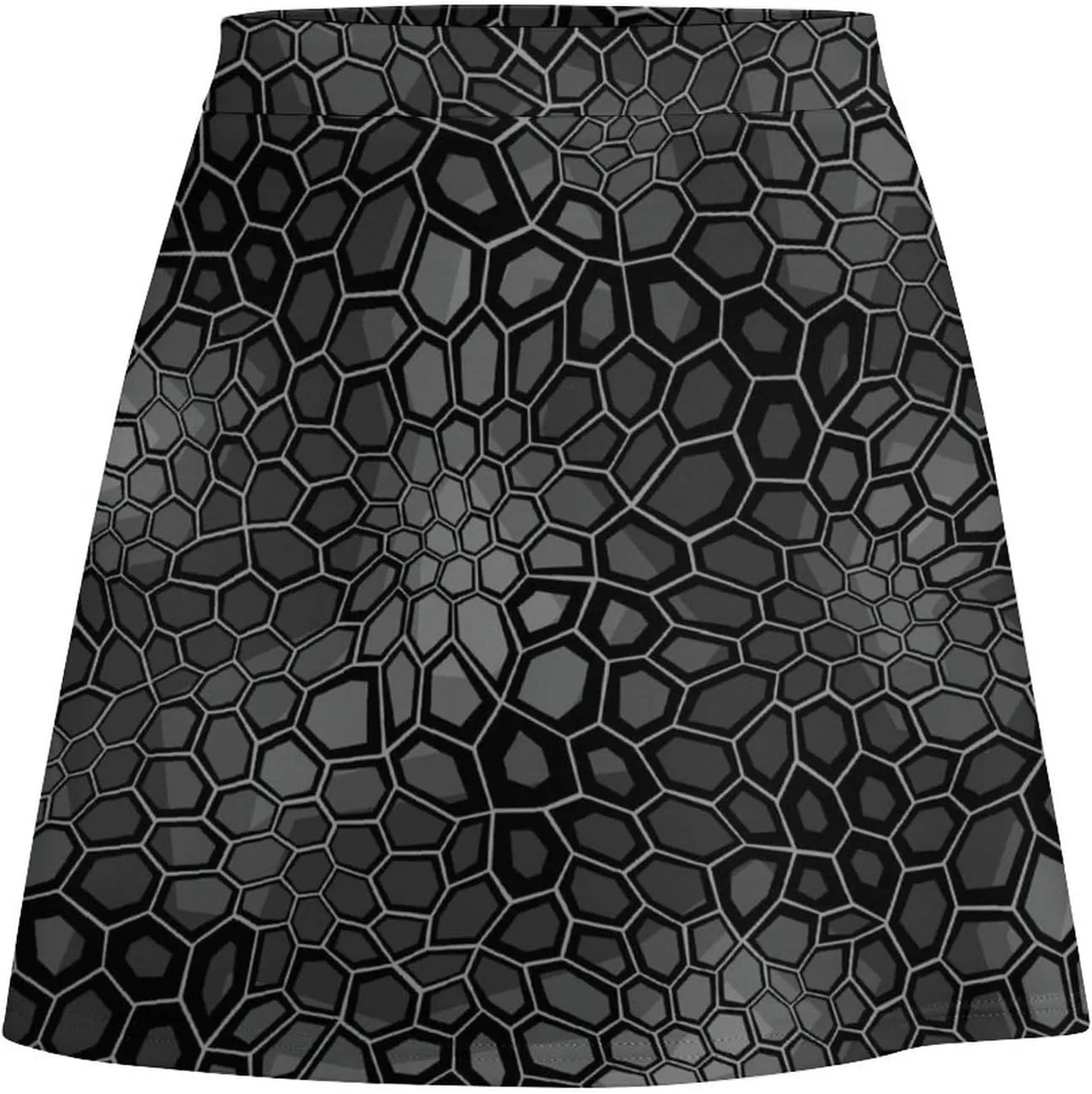 Horror Skull Red Hands Double Layer Stretchy Bodycon Short Mini Skirt Slim Fit Pencil Elastic Waistband