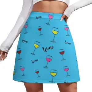 Horror Skull Red Hands Double Layer Stretchy Bodycon Short Mini Skirt Slim Fit Pencil Elastic Waistband
