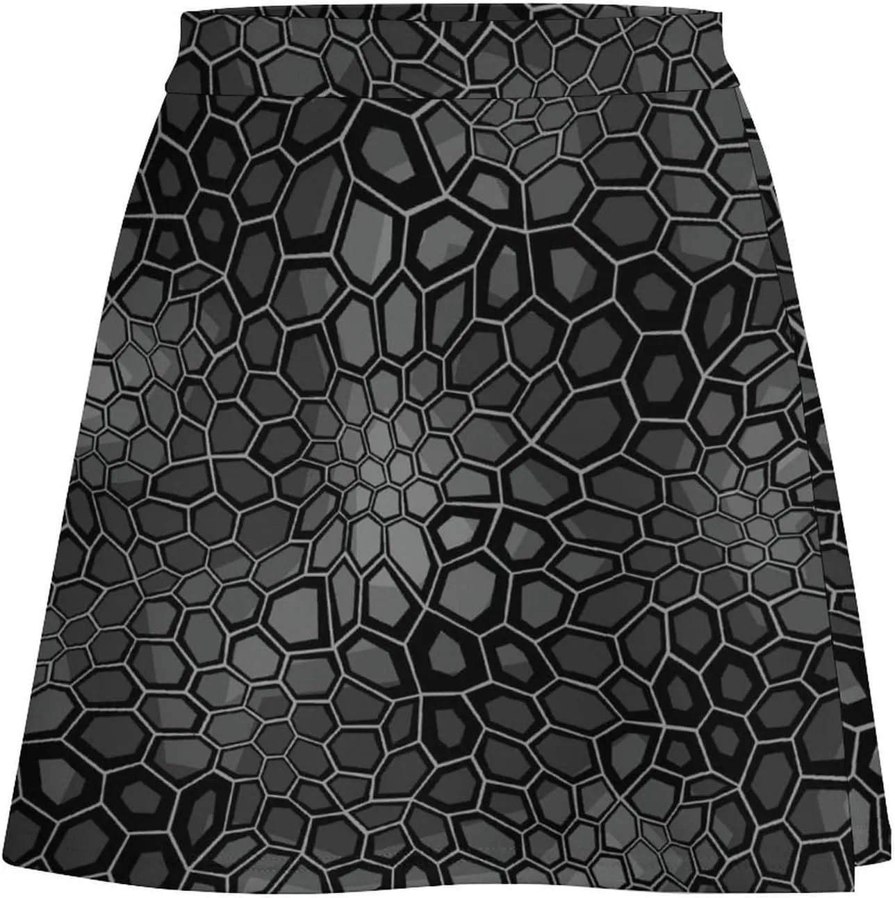 Horror Skull Red Hands Double Layer Stretchy Bodycon Short Mini Skirt Slim Fit Pencil Elastic Waistband