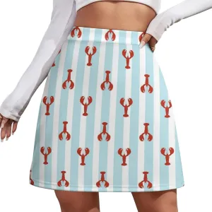 Horror Skull Red Hands Double Layer Stretchy Bodycon Short Mini Skirt Slim Fit Pencil Elastic Waistband