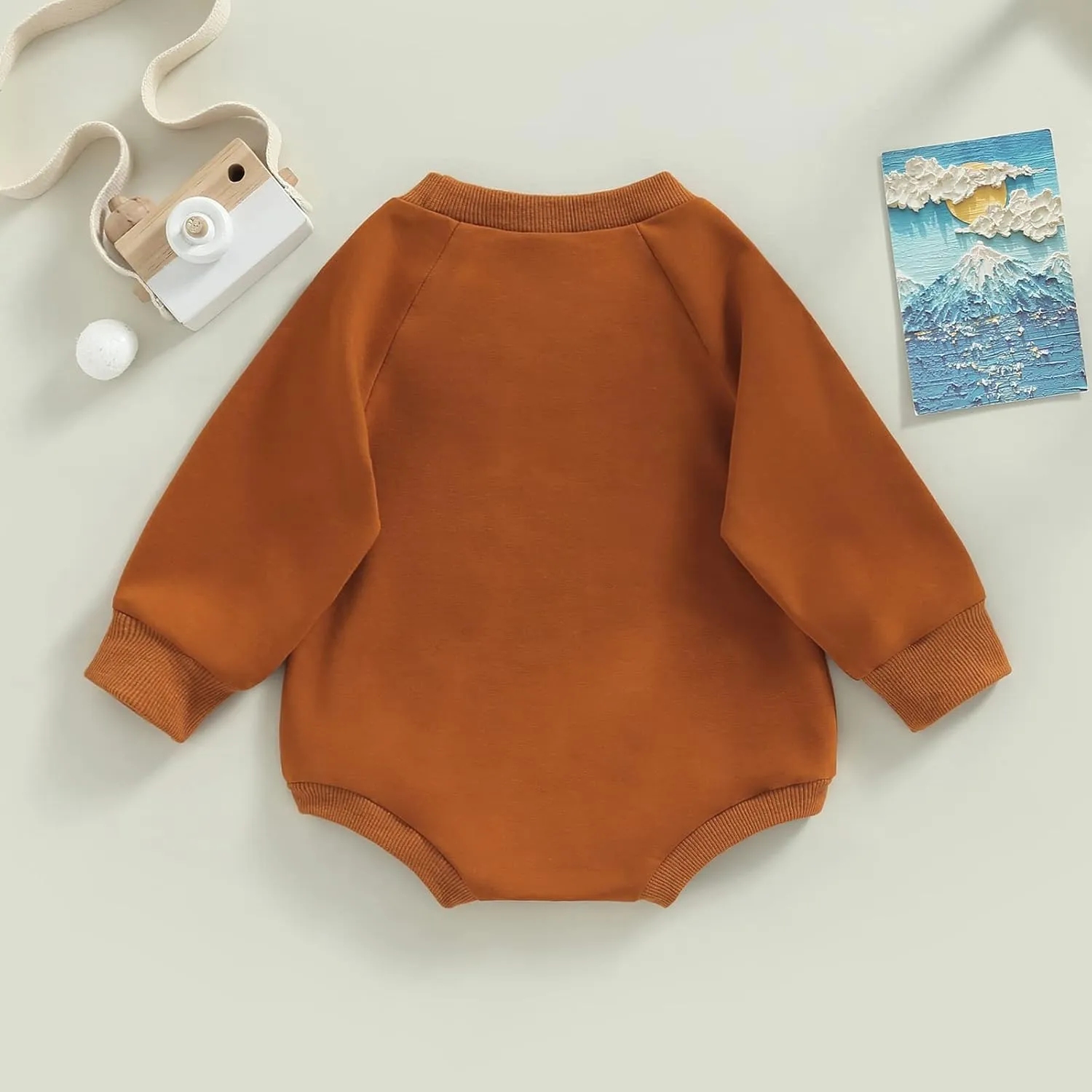 Infant Baby Girl Boy Oversized Sweatshirt Romper Solid Crewneck Sweater Romper Long Sleeve Bubble Bodysuit Tops