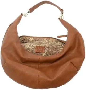 Joy Susan Womens Fashion Purse Rhea Slouchy Crescent Shoulder Crossbody Bag