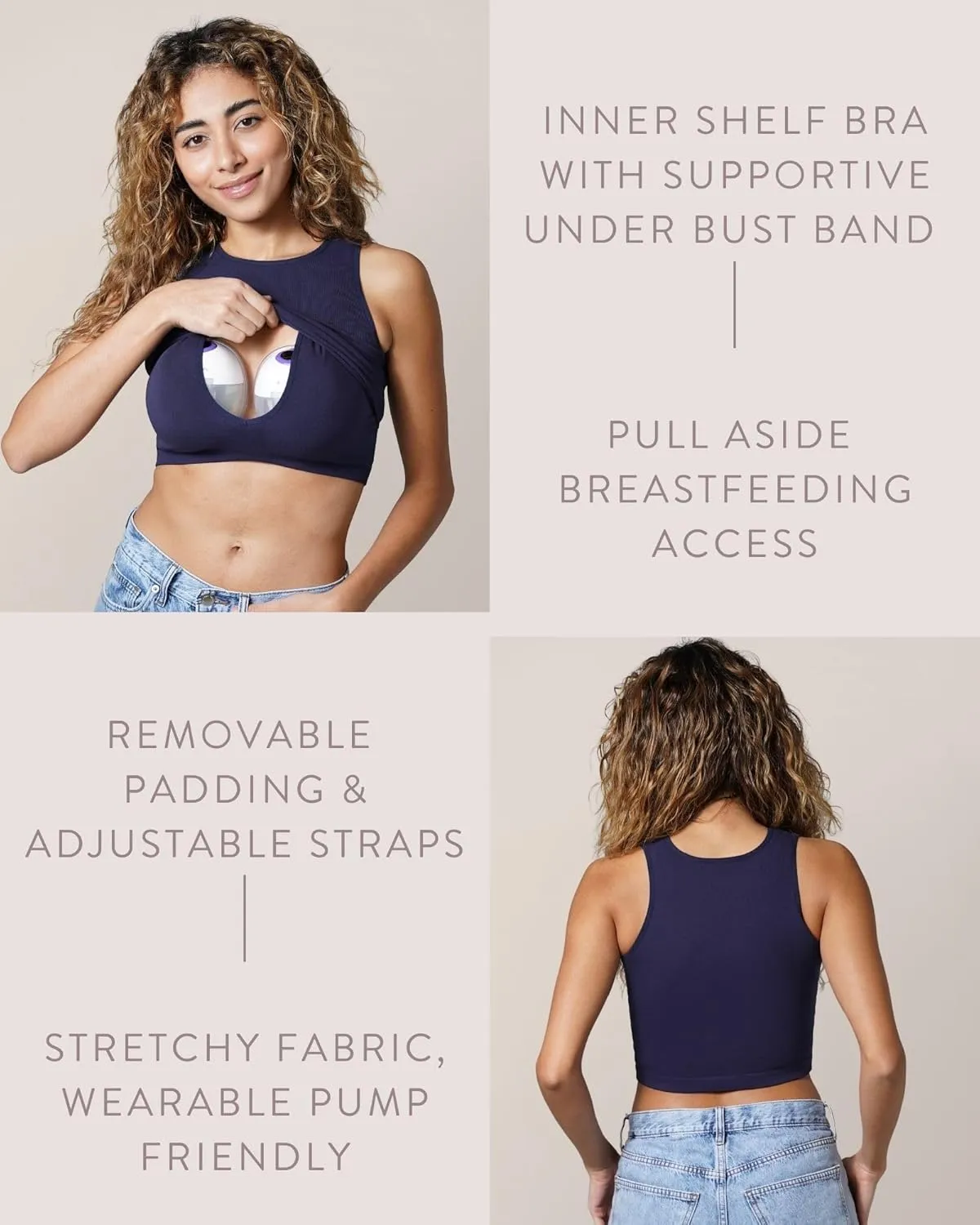 Kindred Bravely Sublime Longline Nursing & Maternity Bra for Breastfeeding | Nursing Tank Tops