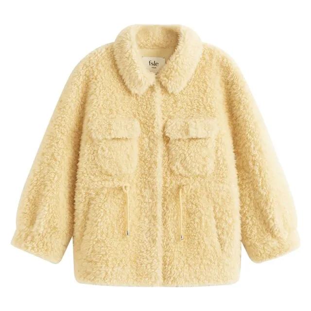 Lamb Fur Coat Women&#39;s Autumn Winter  New Short Imitation Fur  Women Clothing Yellow Short Jacket For Women