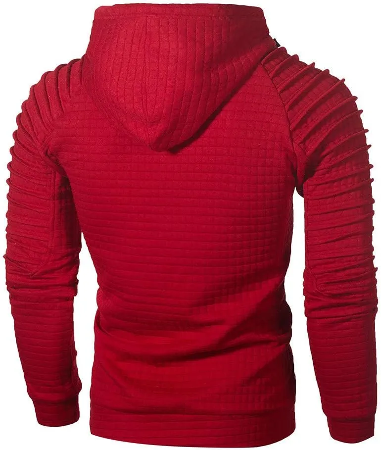 LCMTWX Men's Hooded Fleece Sweatshirt Coat Jackets Casual Stitching Hooded Zipper Sweater Coat Loose Warm Winter With Zip