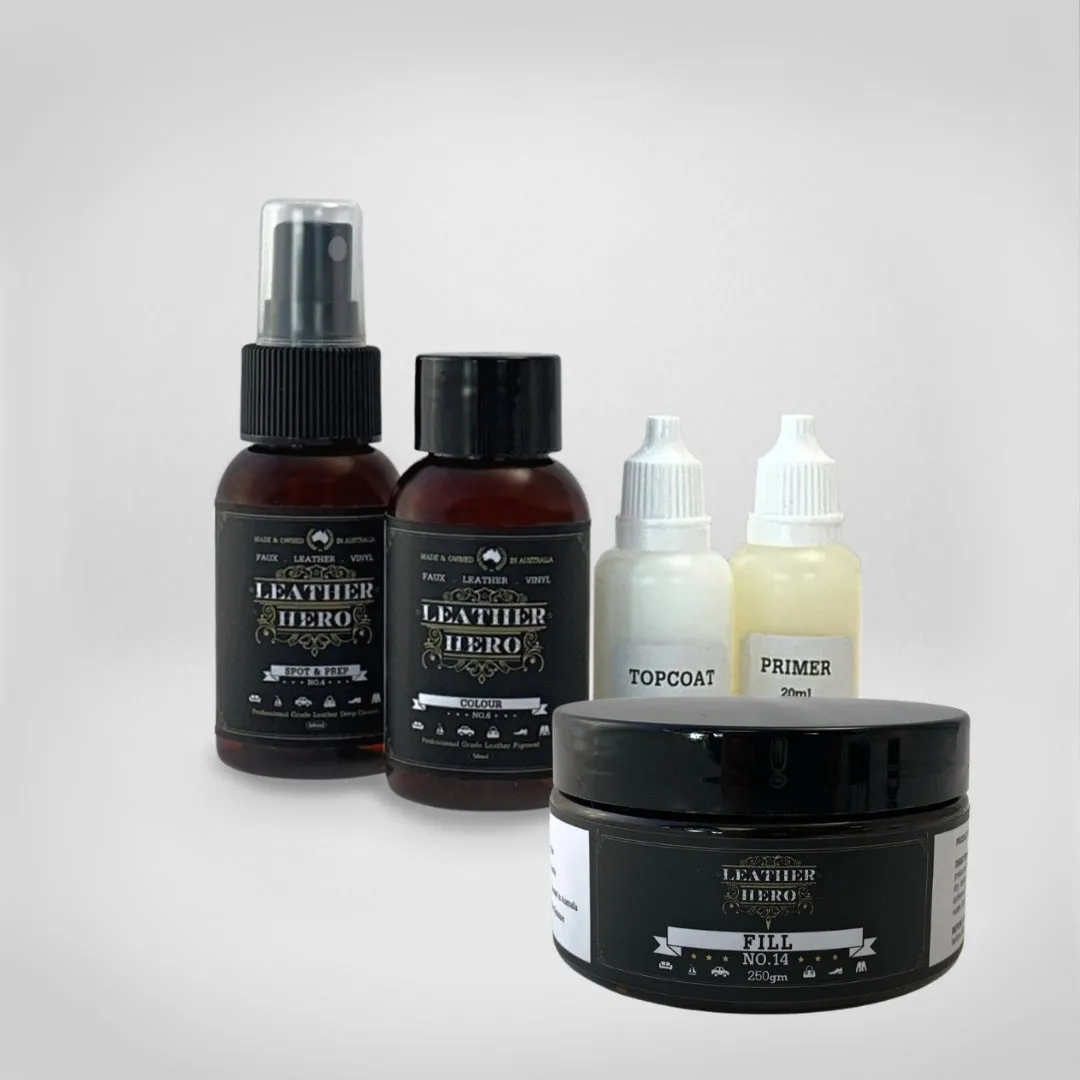 Leather Repair & Recolour Kit - Red Brick