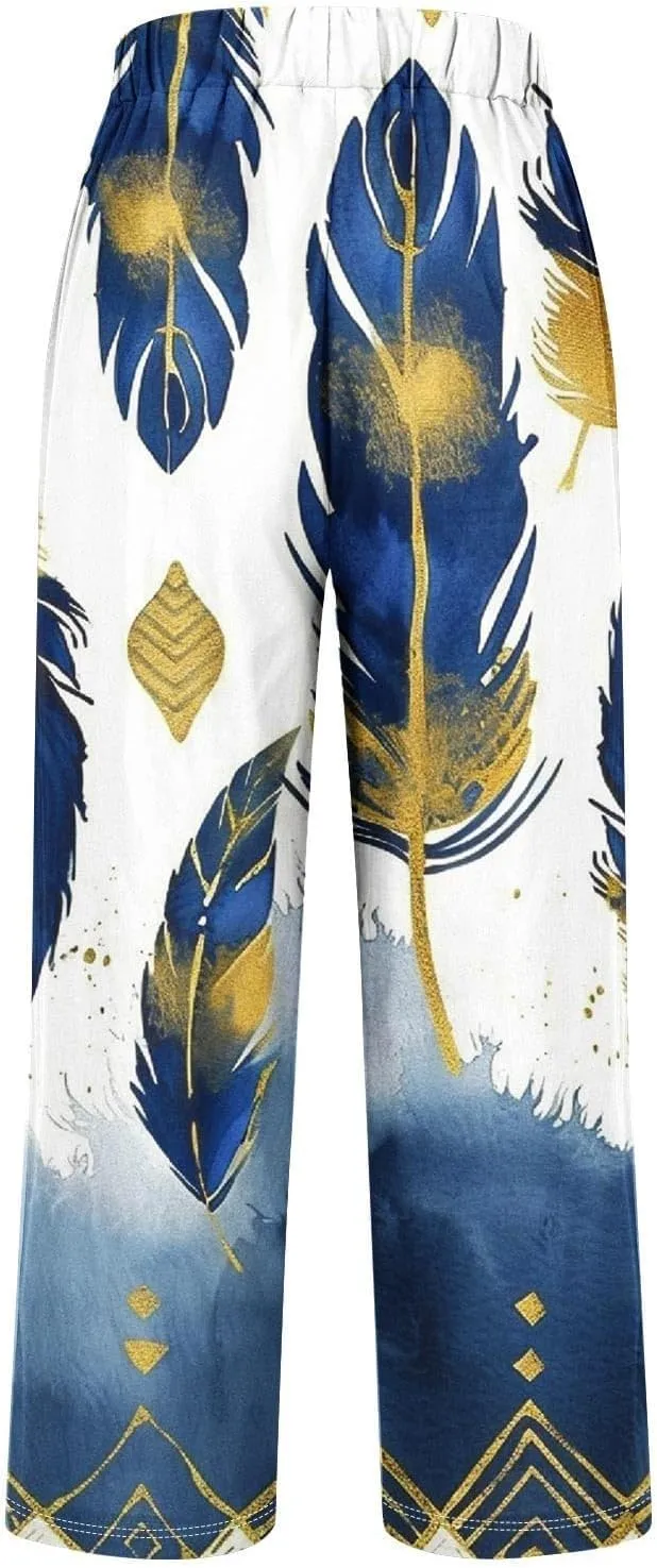 Linen Pants High Waist Button Fly Design Wide Leg Casual Palazzo Trousers with Pockets Trend 2025