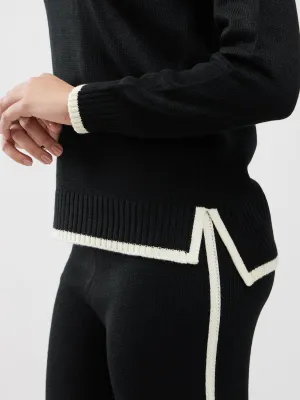 LivSoft Contrast Detail Co-ord Set - Black
