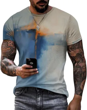 MARSVOVO Mens Camo T-Shirt Tops 2024 Novelty Graphic Casual Short Sleeve Sportswear Fashion Cotton Loose Workout Tee