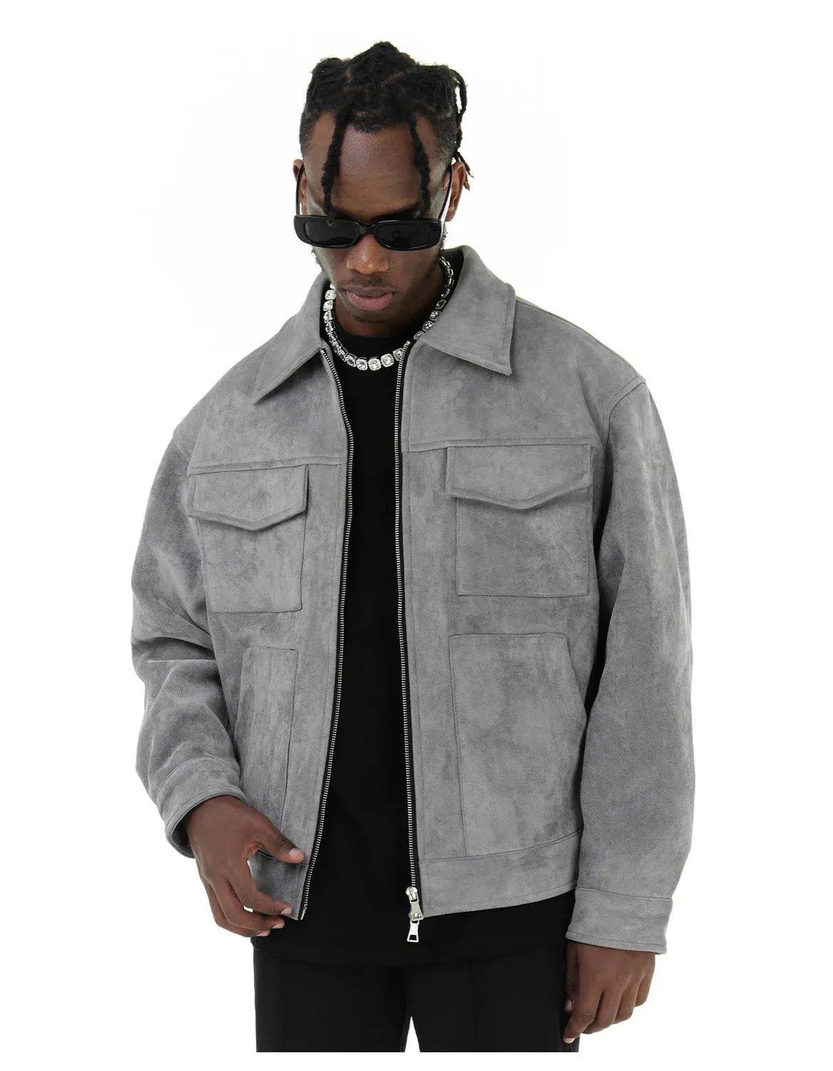 Men Harrington Fall coat autumn coat Suede coat