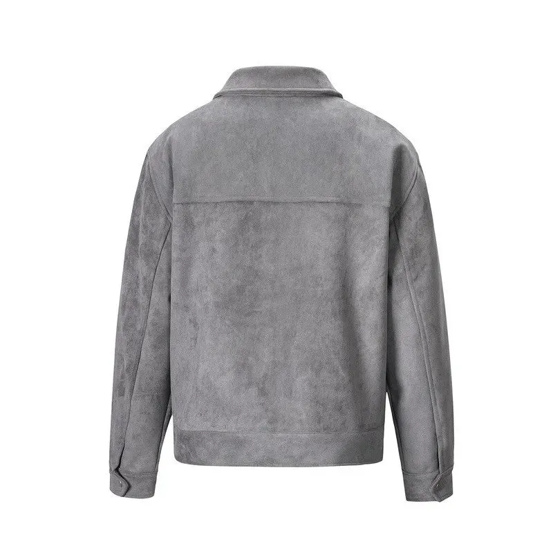 Men Harrington Fall coat autumn coat Suede coat