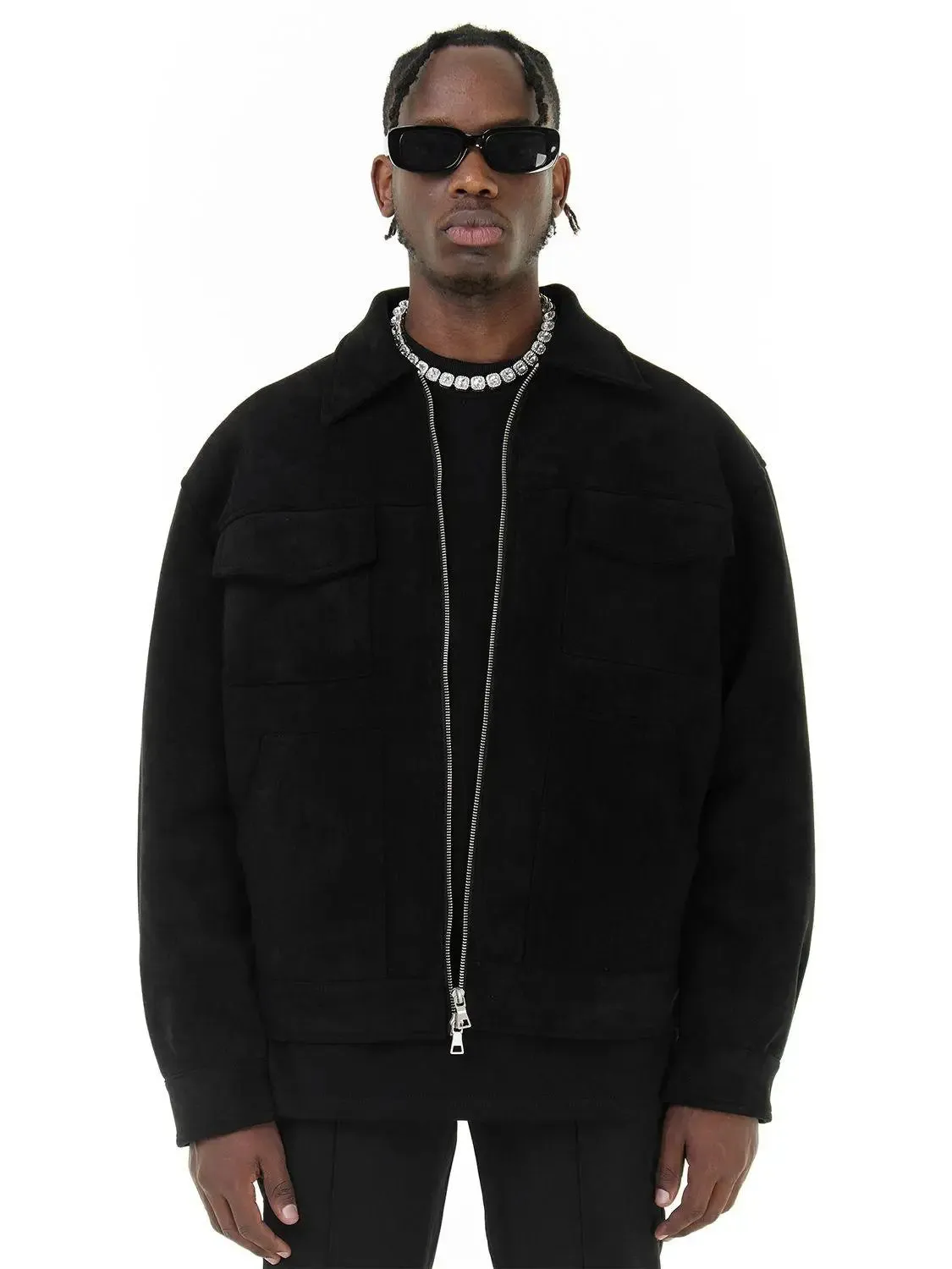 Men Harrington Fall coat autumn coat Suede coat