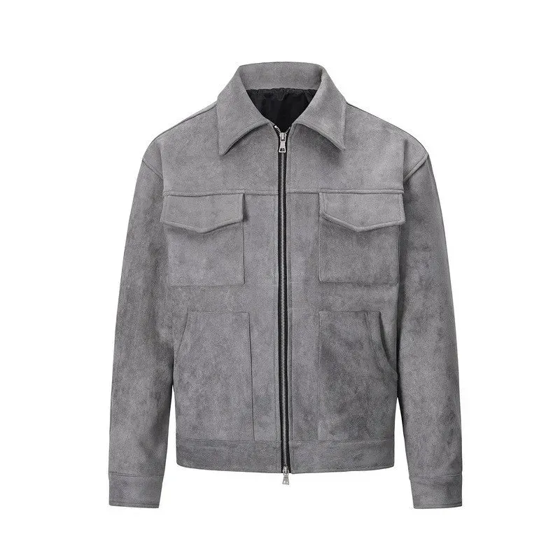 Men Harrington Fall coat autumn coat Suede coat