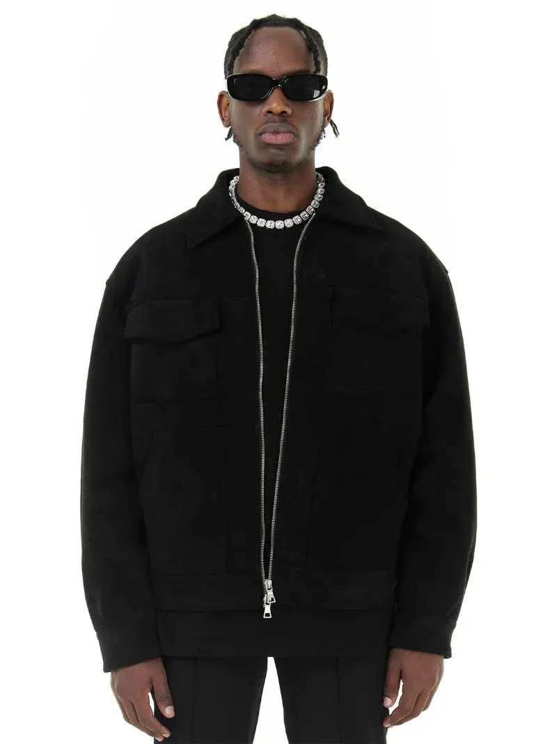 Men Harrington Fall coat autumn coat Suede coat
