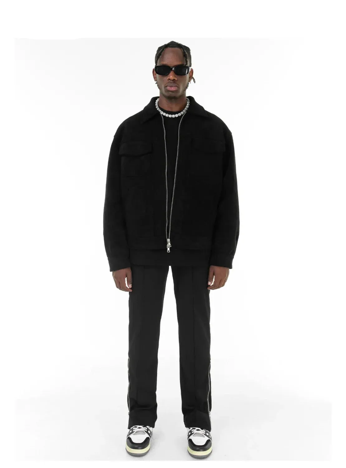 Men Harrington Fall coat autumn coat Suede coat