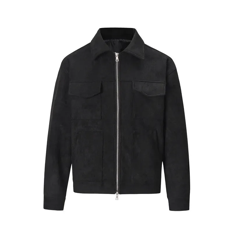 Men Harrington Fall coat autumn coat Suede coat
