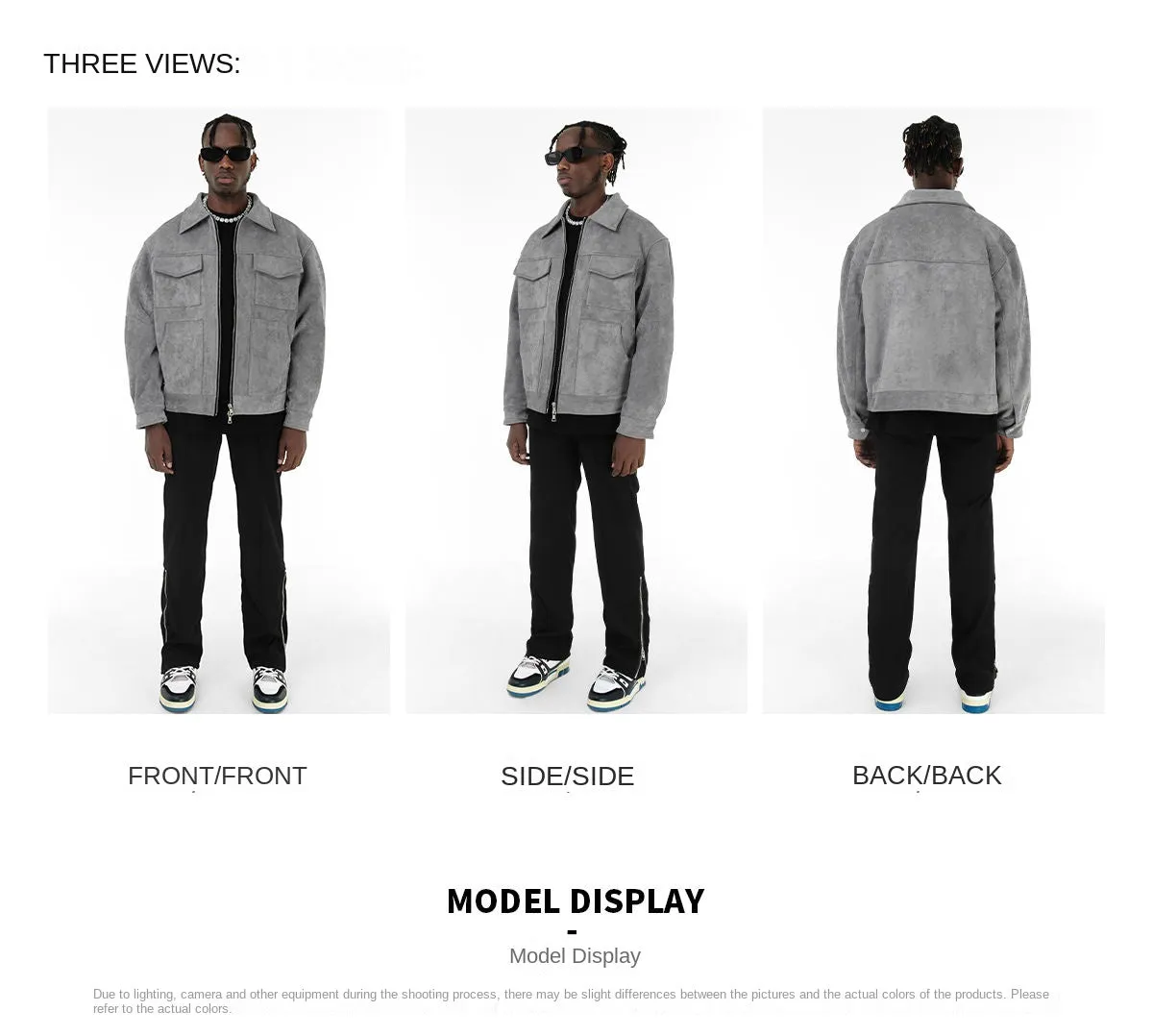 Men Harrington Fall coat autumn coat Suede coat