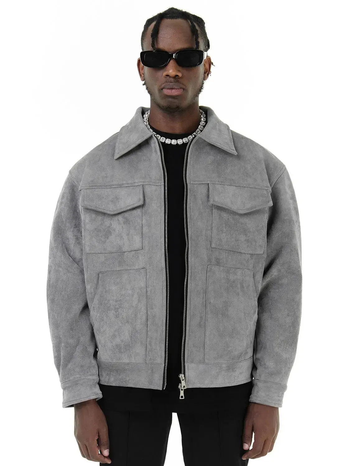 Men Harrington Fall coat autumn coat Suede coat