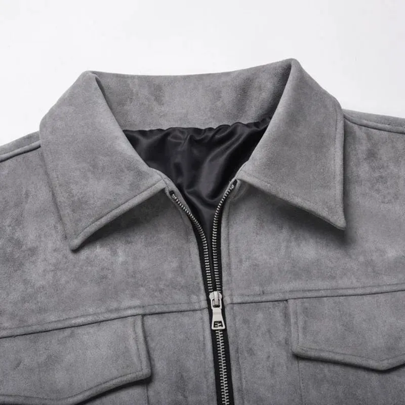 Men Harrington Fall coat autumn coat Suede coat