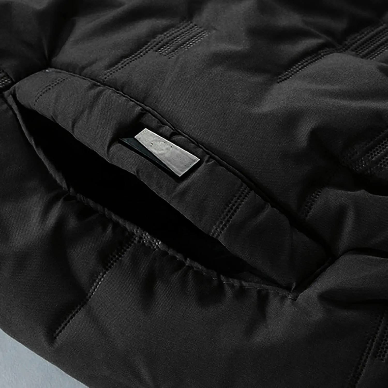 Mens Autumn And Winter Fashion Casual Solid Color Padded Warm Cotton Coat Cotton Padded Long Winter for Men