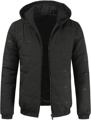 Mens Autumn And Winter Fashion Casual Solid Color Padded Warm Cotton Coat Cotton Padded Long Winter for Men