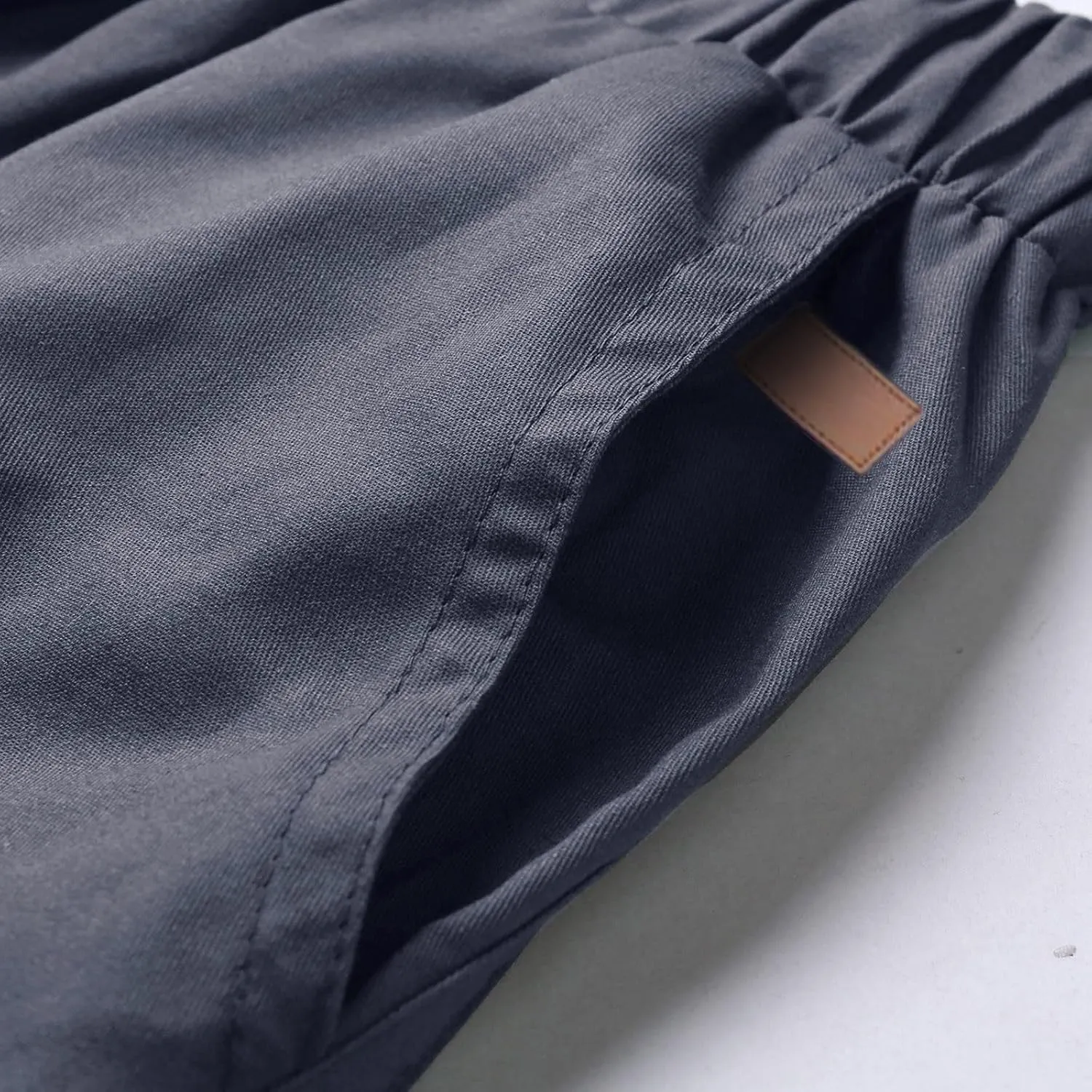 Mens Casual Joggers Pants Slim Fit Stretch Waist Tapered Hiking Pants Outdoor Tactical Sweatpants with Multi Pockets