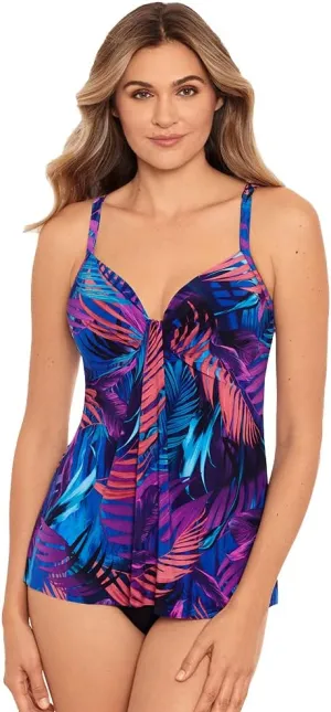 Miraclesuit Women's Swimwear Marina Sweetheart Neckline Underwire Bra Tankini Bathing Suit Top