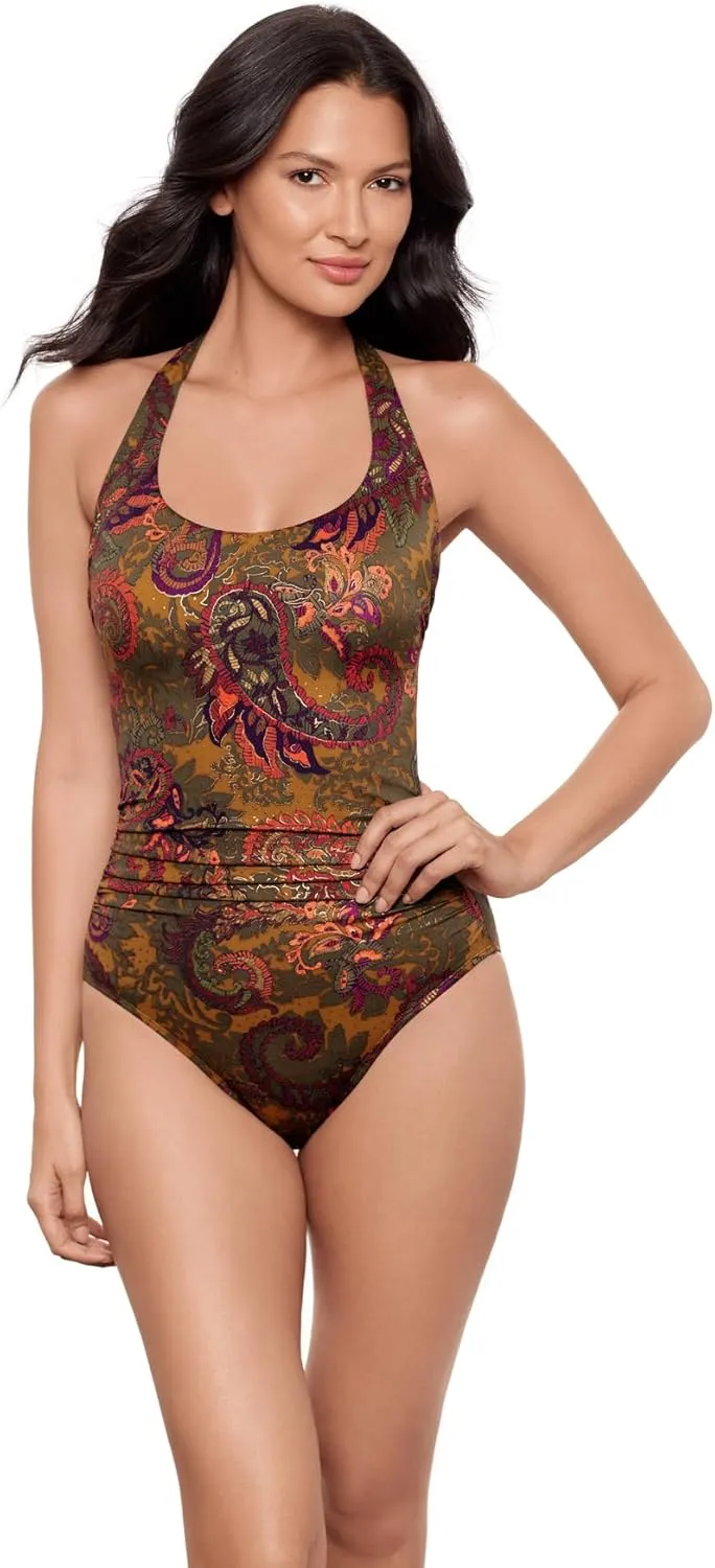 Miraclesuit Women's Utopia Adjustable Halter Underwire One Piece Swimsuit