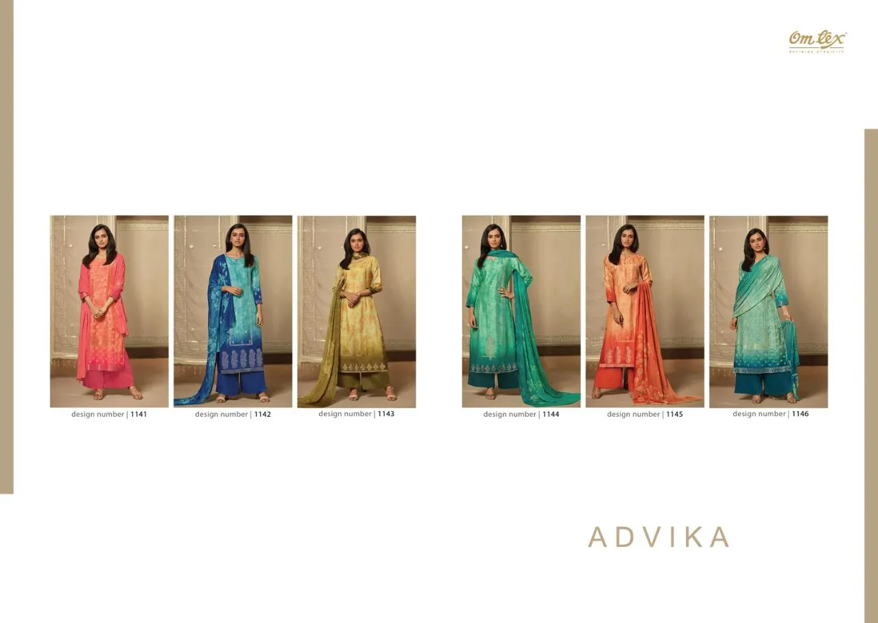 OMTEX ADVIKA BANARASI JACQUARD DIGITAL PRINT DRESS MATERIAL