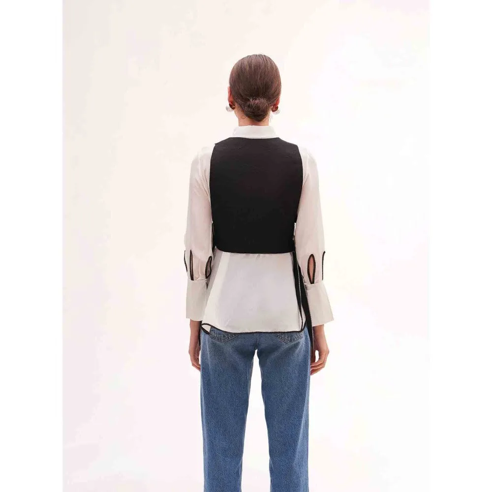 Our Love Lit Black Half Jacket