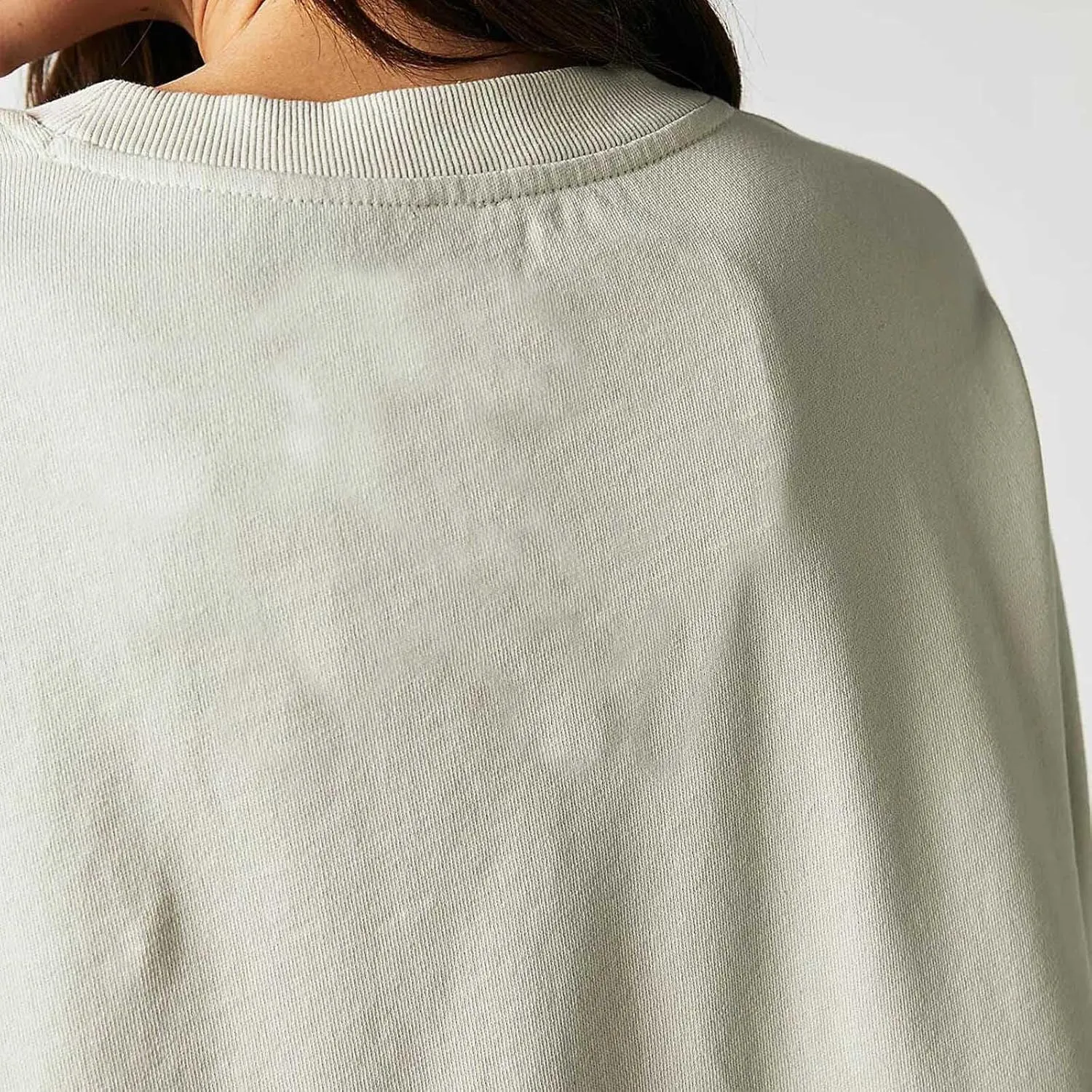 Oversized Sweatshirt Dress for Women Long Sleeve Patchwork Crewneck Pullover Loose Flowy Pleated Tops Mini Dress