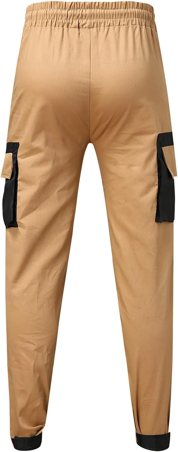 Pantalones para Hombre Chinos Cotton Slim Fit Fitness Workout Casual Jogging Bikers with Pocket Men Sport Running Cargo Pants