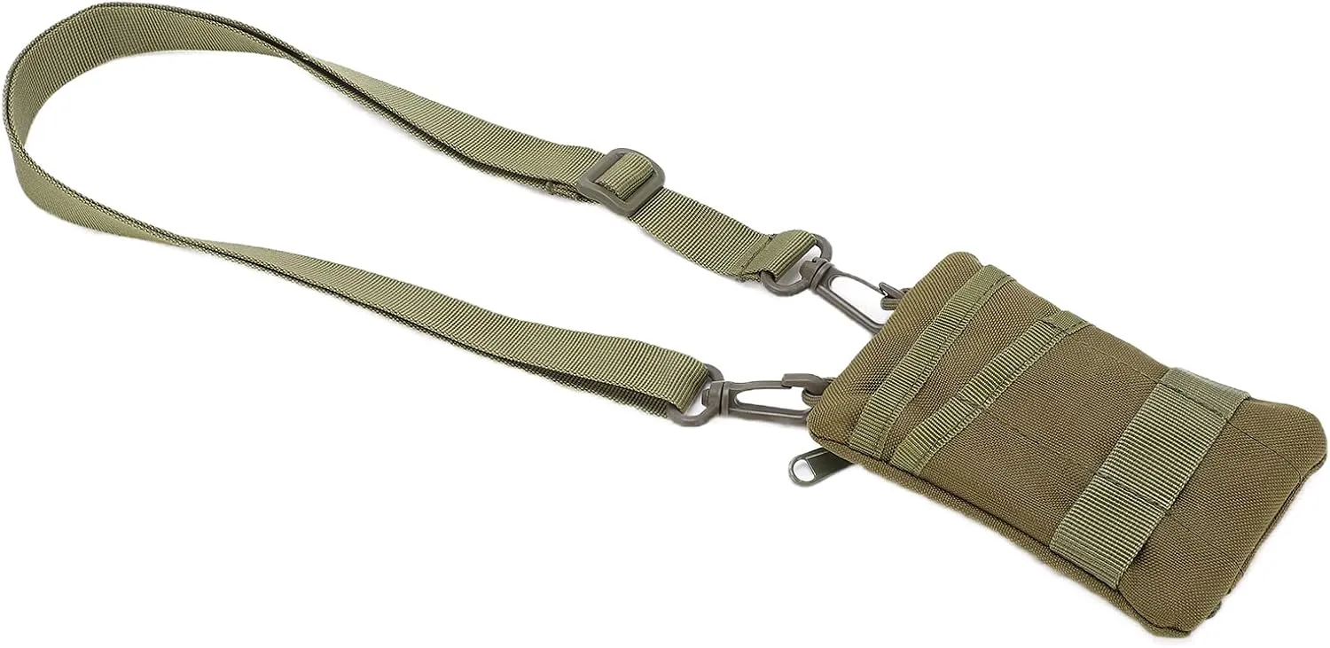 Portable Travel Zipper Waist Bag, Outdoor EDC Molle Pouch Wallet 15x10x2cm/5.9x3.9x0.8in EDC Pouch Organizer for Camping Hiking