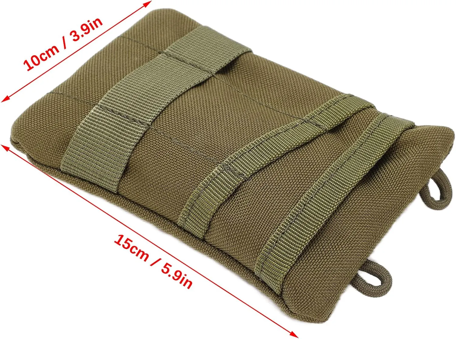 Portable Travel Zipper Waist Bag, Outdoor EDC Molle Pouch Wallet 15x10x2cm/5.9x3.9x0.8in EDC Pouch Organizer for Camping Hiking