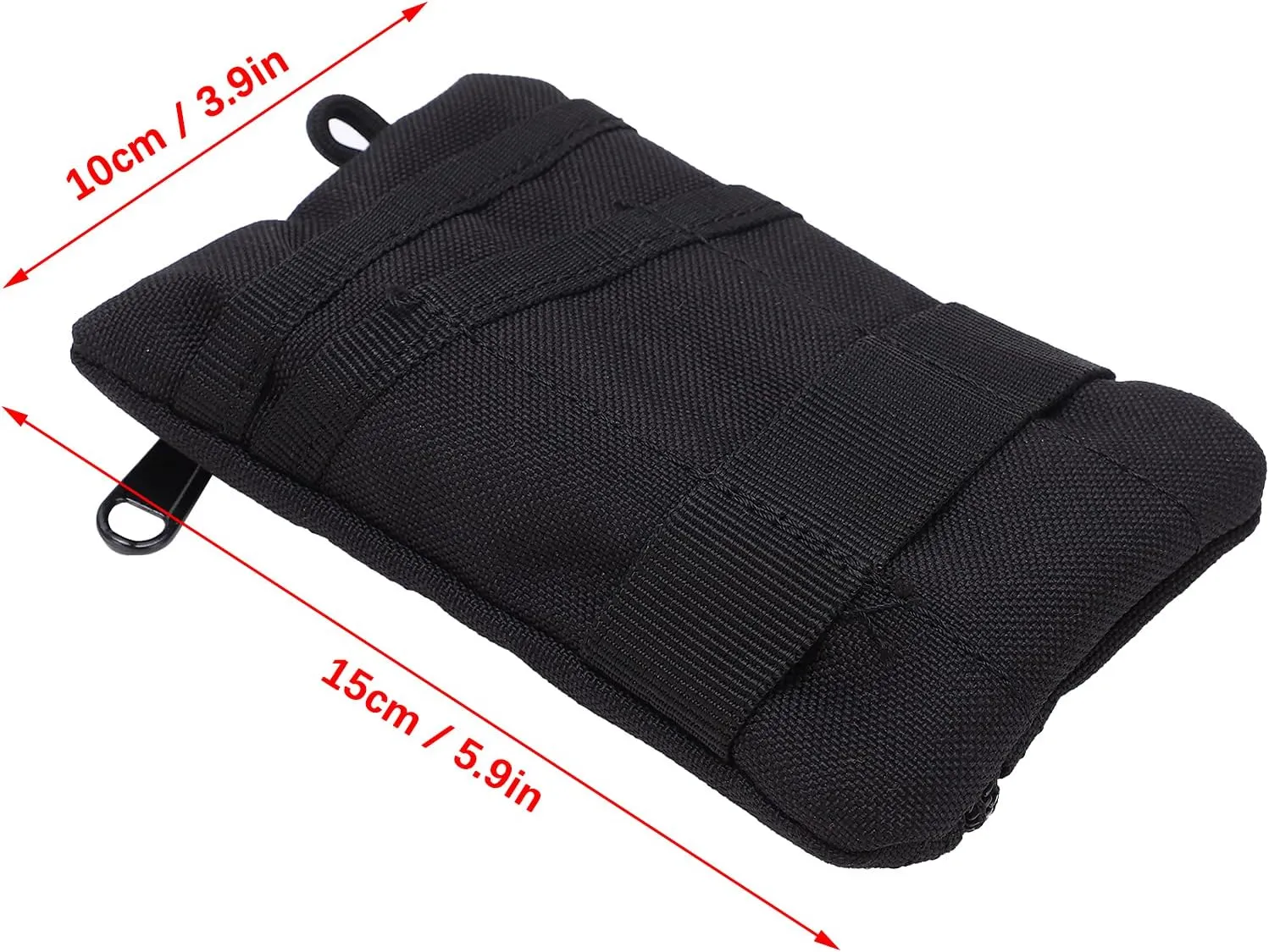 Portable Travel Zipper Waist Bag, Outdoor EDC Molle Pouch Wallet 15x10x2cm/5.9x3.9x0.8in EDC Pouch Organizer for Camping Hiking