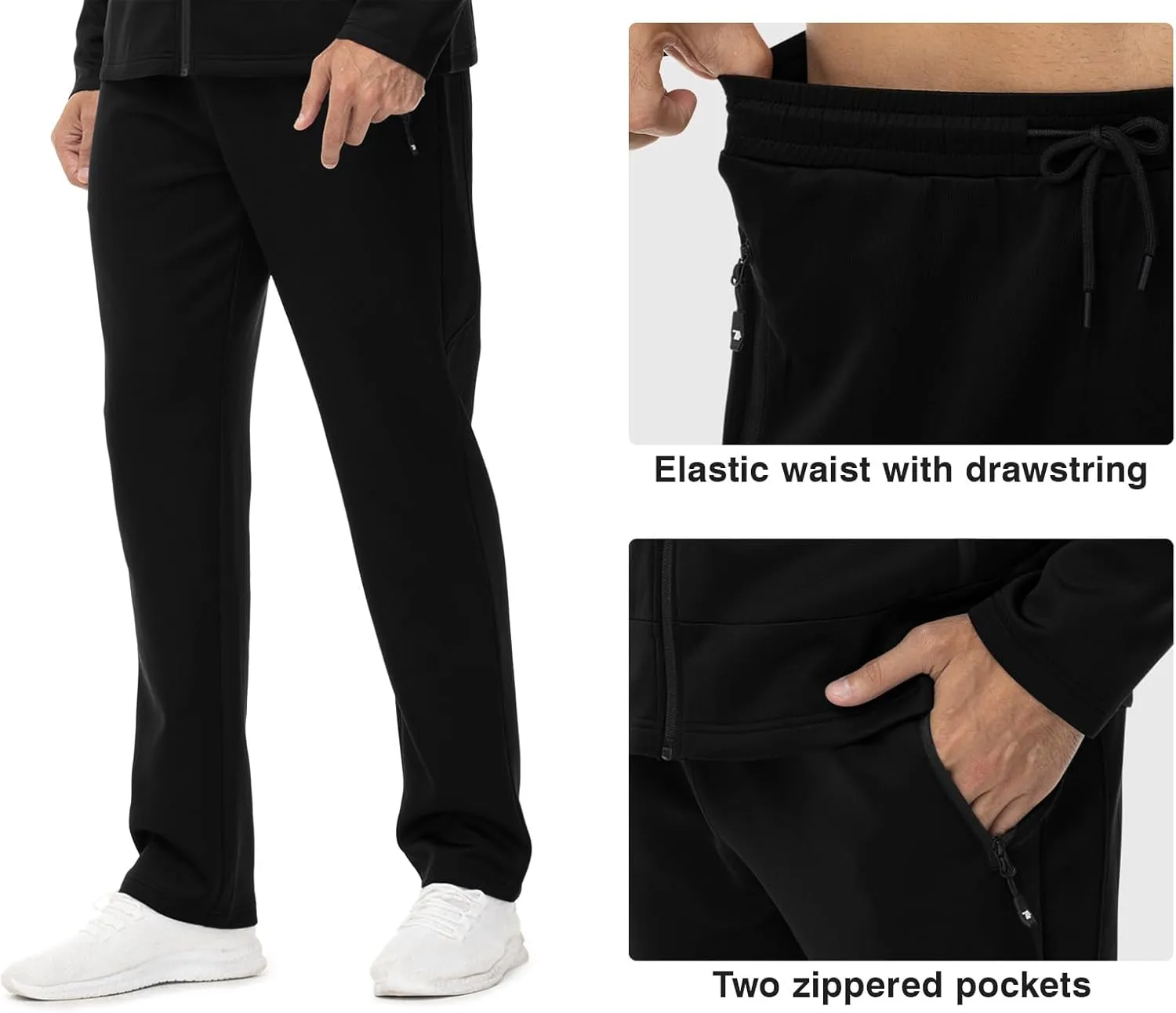 Rdruko Men's Track Suits 2 Piece Set Sweatsuits Jogging Workout Gym Warm Up Sportswear Suits with Hoodie