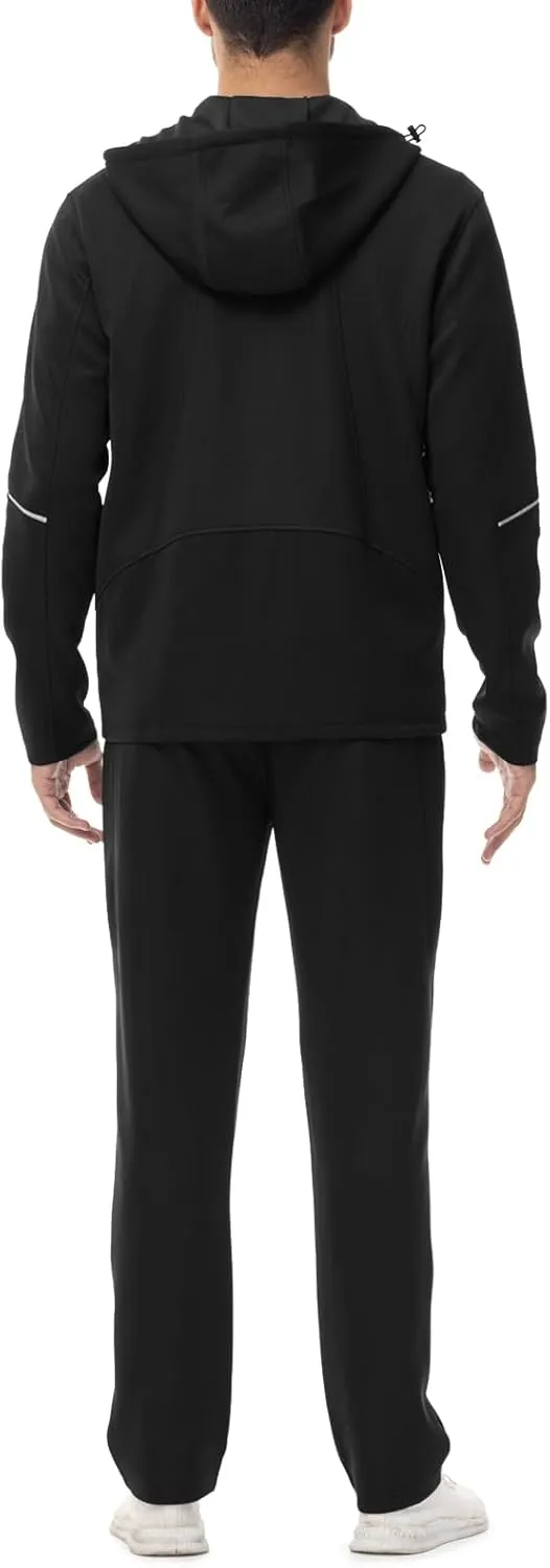Rdruko Men's Track Suits 2 Piece Set Sweatsuits Jogging Workout Gym Warm Up Sportswear Suits with Hoodie