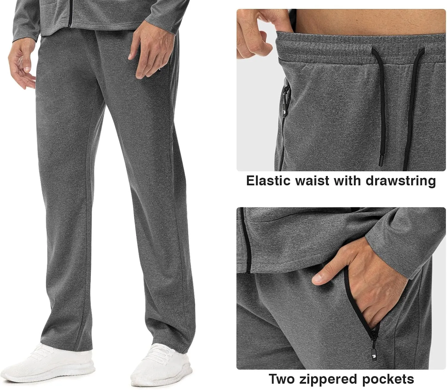 Rdruko Men's Track Suits 2 Piece Set Sweatsuits Jogging Workout Gym Warm Up Sportswear Suits with Hoodie