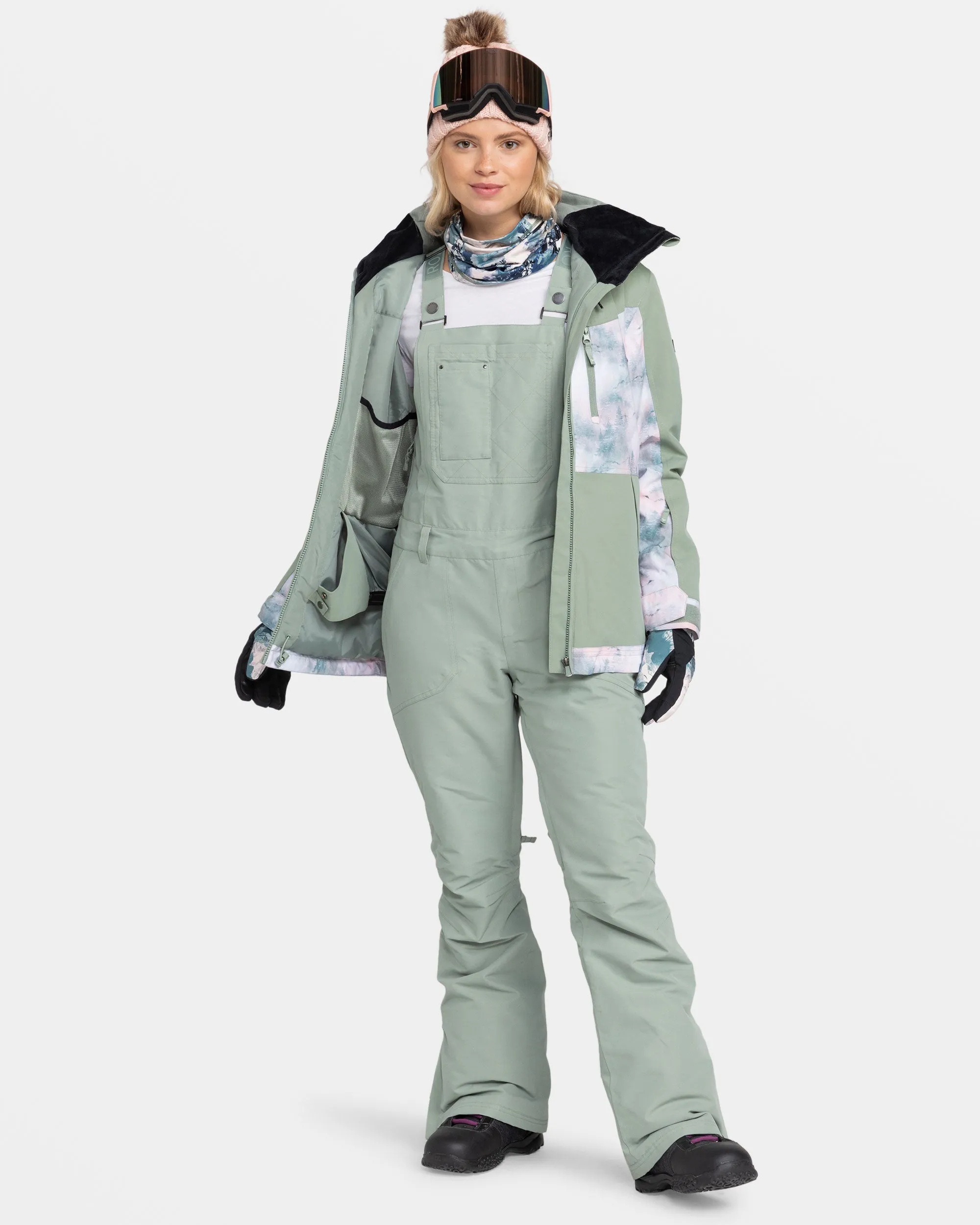 Rideout Bib Snow Pant - Lily Pad