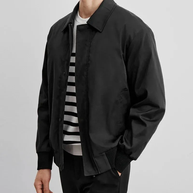 Riolio Jackets for Men Korean Fashion Turndown Collar Jacket Men Clothing Lightweight Jacket Spring and Autumn Coats Streetwear Stylish