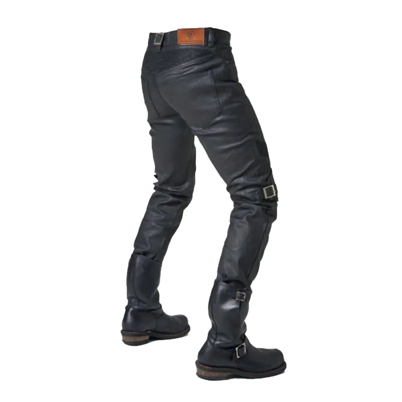 Rock Style Bikers Waterproof Protection Pants / Cool Black Vintage Motorcycle Pants