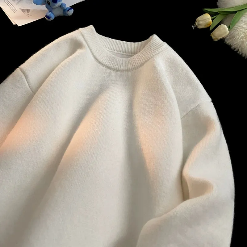 Round Neck Cashmere Casual Bottoming Plus Size Soft Glutinous Sweater