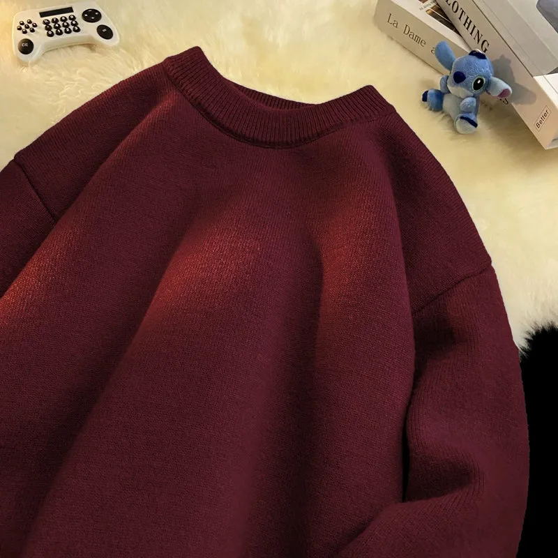 Round Neck Cashmere Casual Bottoming Plus Size Soft Glutinous Sweater