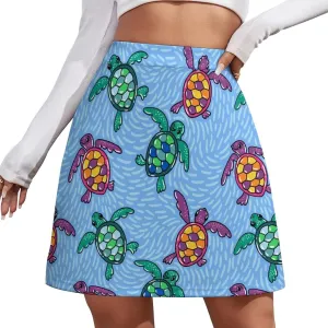 Sailing Gull Colorful Athletic High Waist Skort Stretchy Mini Short Skirts for Running Yoga Golf Tennis