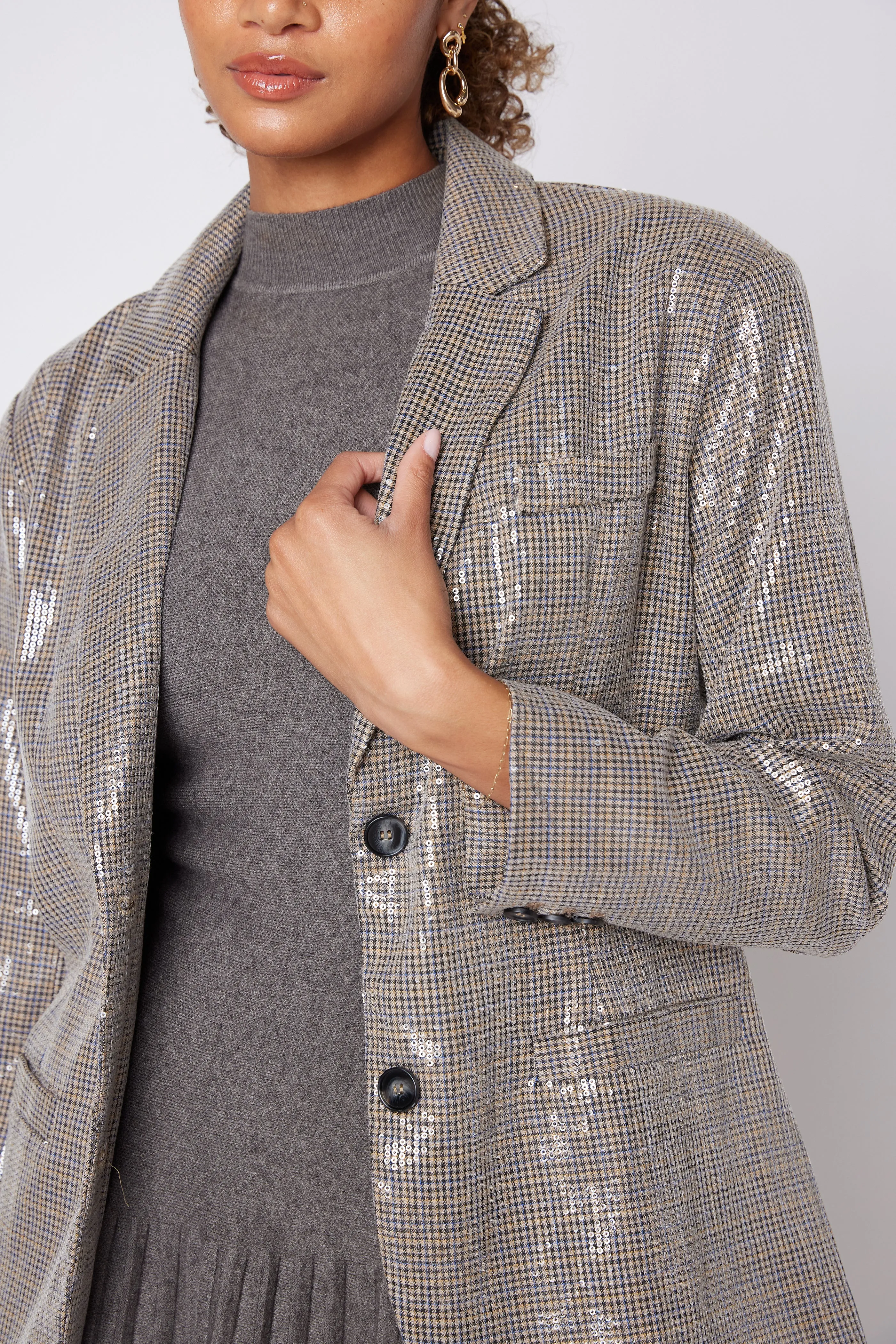 SALE - Beth Sequin Oversized Blazer
