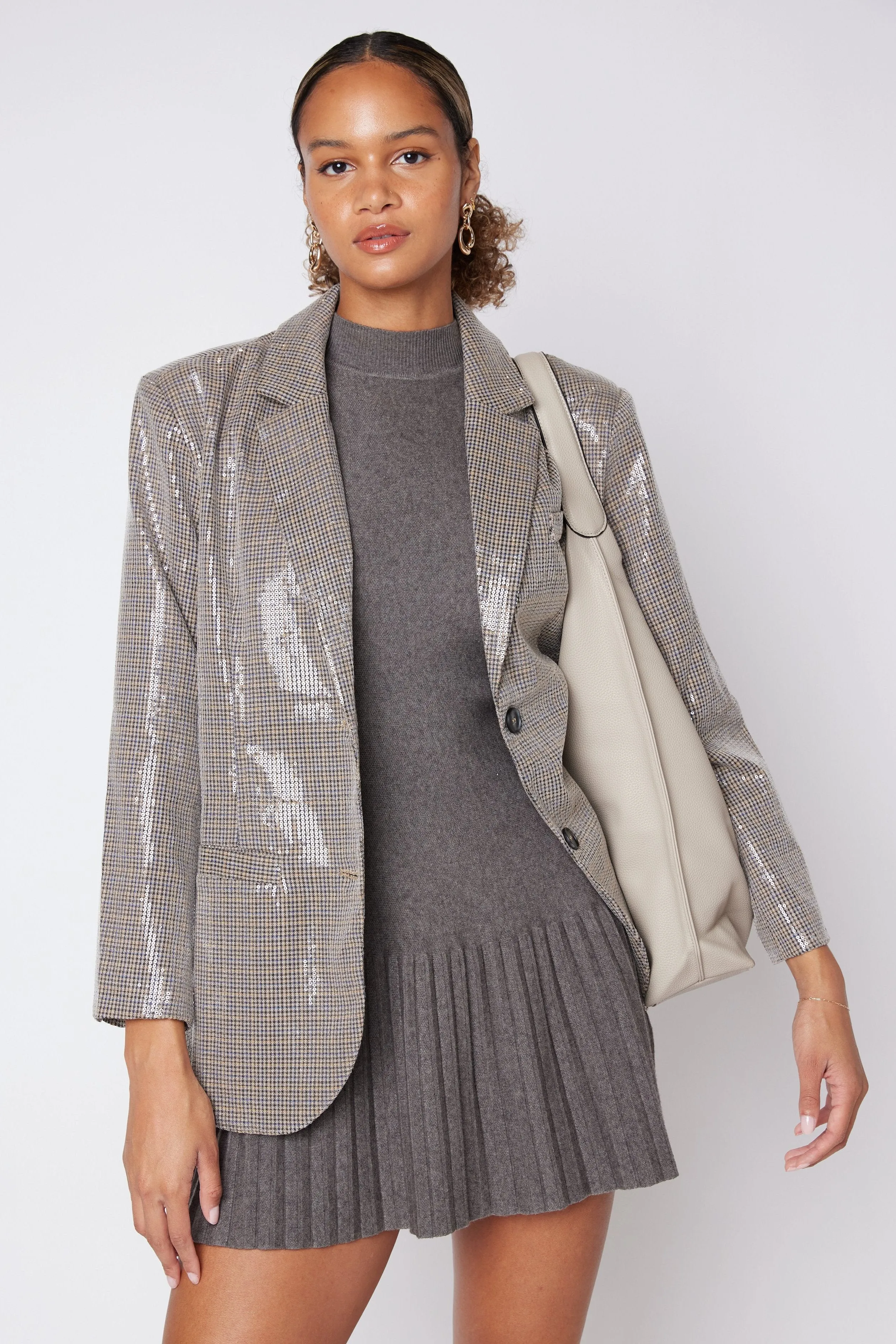 SALE - Beth Sequin Oversized Blazer